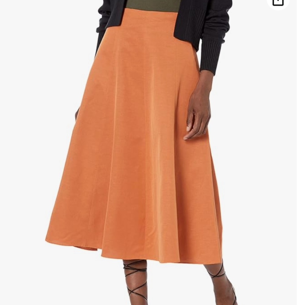 Vince Orange/Dusk A-Line High Rise Skirt